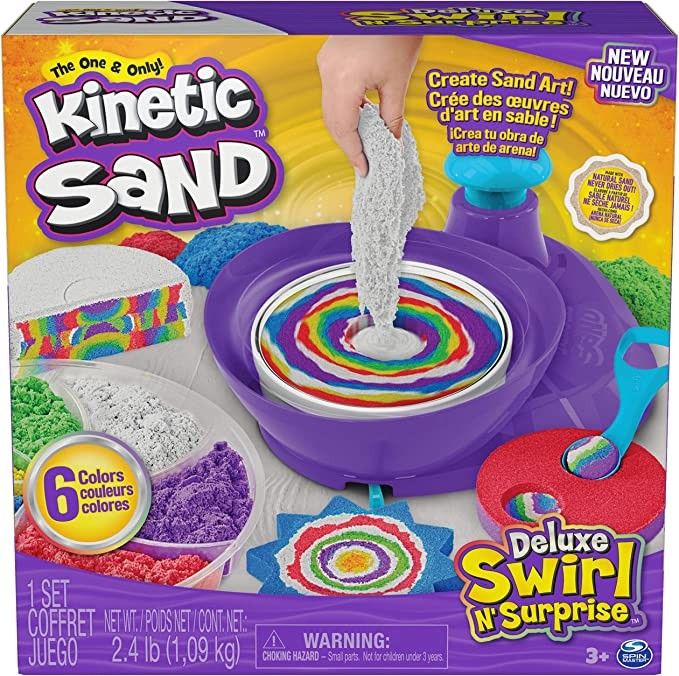Kinetic Sand, Deluxe Swirl N’ Surprise Playset (Amazon Exclusive) | 2.5lbs of Play Sand | Red, ... | Amazon (US)