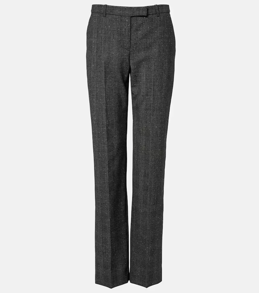 McQueen Prince of Wales check wool straight pants | Mytheresa (US/CA)