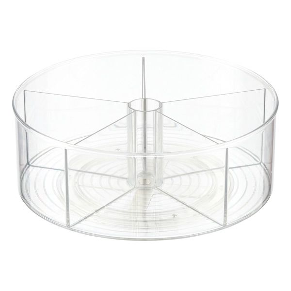 iDESIGN Linus 11" Divided Turntable Clear | The Container Store