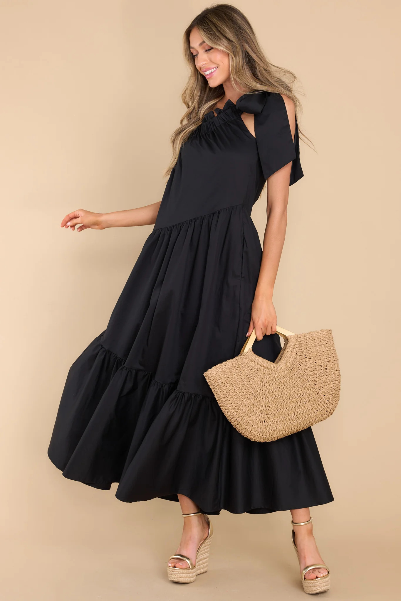 Fortune's Favorite Black Maxi Dress | Red Dress 