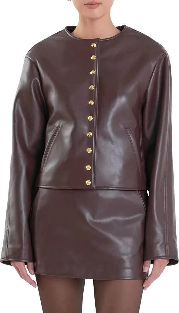 English Factory Faux Leather Jacket | Nordstrom | Nordstrom