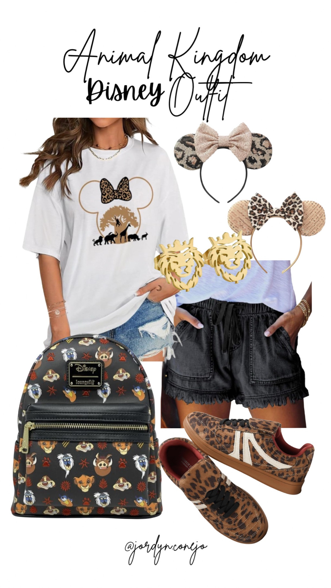Animal Kingdom Park Outfit for Women 🐆 

Lion king Disney outfit- leopard print- black womens shorts- leopard sneakers- Disney ears- travel outfit- pack for Disney- Disney backpack- Disney purse- lion earrings- animal kingdom inspired- gold earrings- women’s style- women’s outfit 

#LTKTravel #LTKMidsize #LTKStyleTip