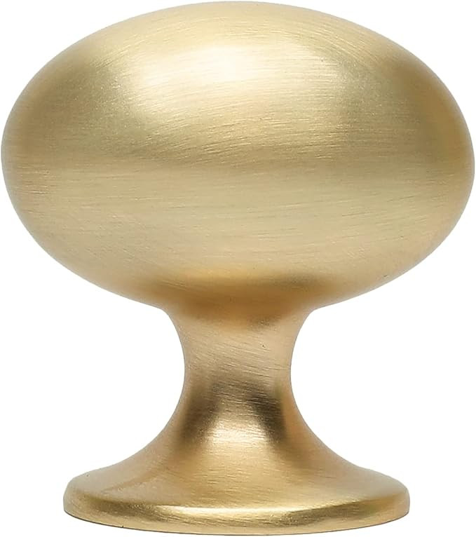 HARPOON Cabinet Hardware Round Mushroom Knob - 1-2/5" Diameter 36mm, 10 Pack (Gold) | Amazon (US)
