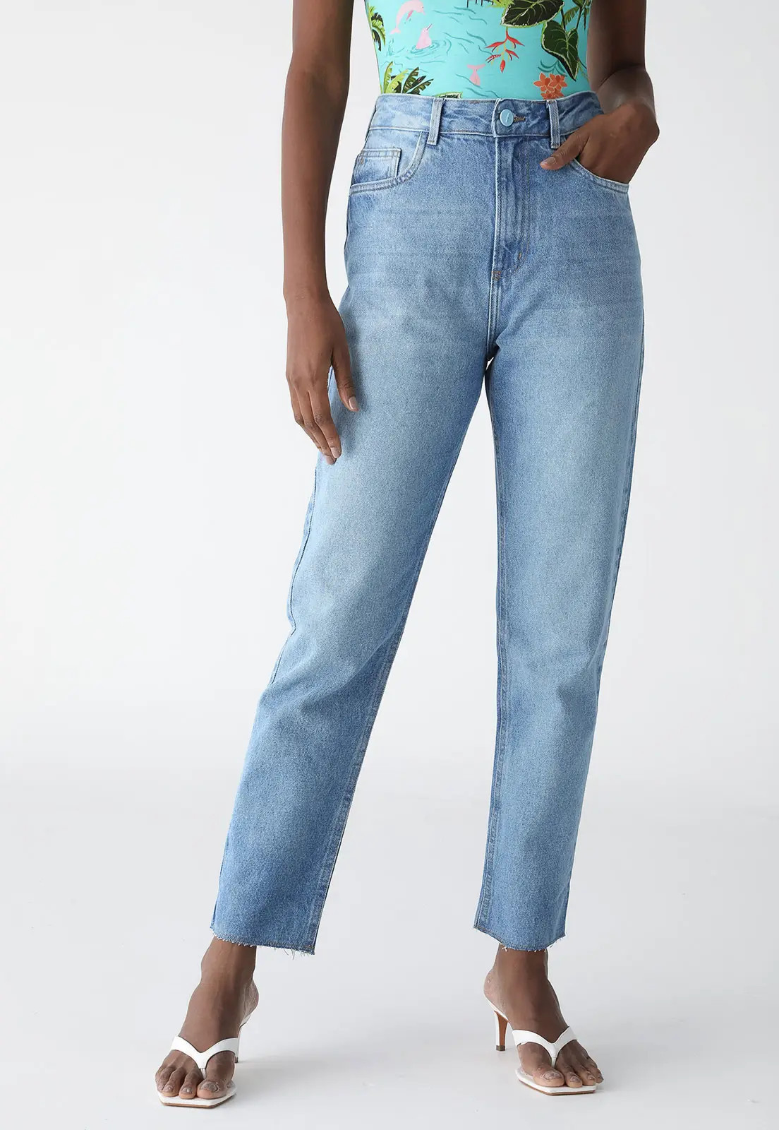 Calça Jeans Lez a Lez Reta Bolsos Azul | Dafiti (BR)