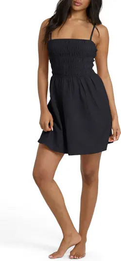 Suns Out Fit & Flare Minidress Black Mini Dress Vacation Mini Dress Black Dress Outfit Inspo | Nordstrom