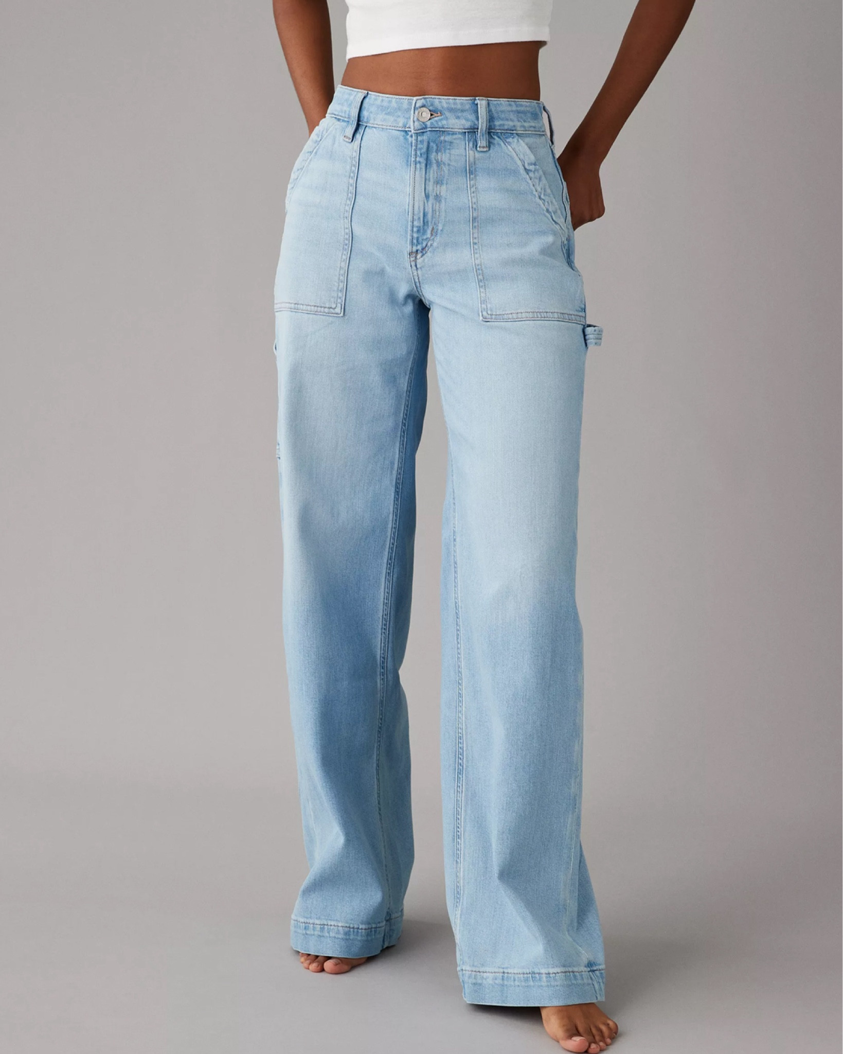 AE Dreamy Drape Stretch Super High-Waisted Baggy Wide-Leg Jean #ae #cargojeans #summertrends2024 #virtualstylist #personalshopper #dailystylefinds #top10

#LTKOver40 #LTKSaleAlert #LTKStyleTip