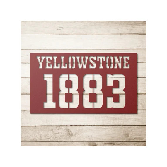 1883 Art Yellowstone Metal Sign Yellowstone Art Yellowstone | Etsy | Etsy (US)