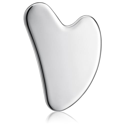 rosenice Gua Sha Facial Tools Stainless Steel Gua Sha for Face Skincare Massage Scraper for Body Metallic Luster | Amazon (US)
