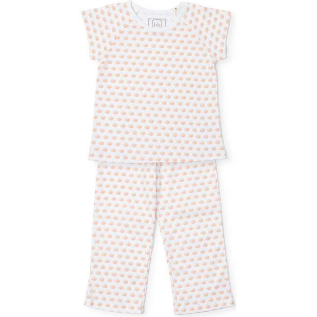 Molly Girls Pima Cotton Pant Set, Pumpkin Patch | Maisonette