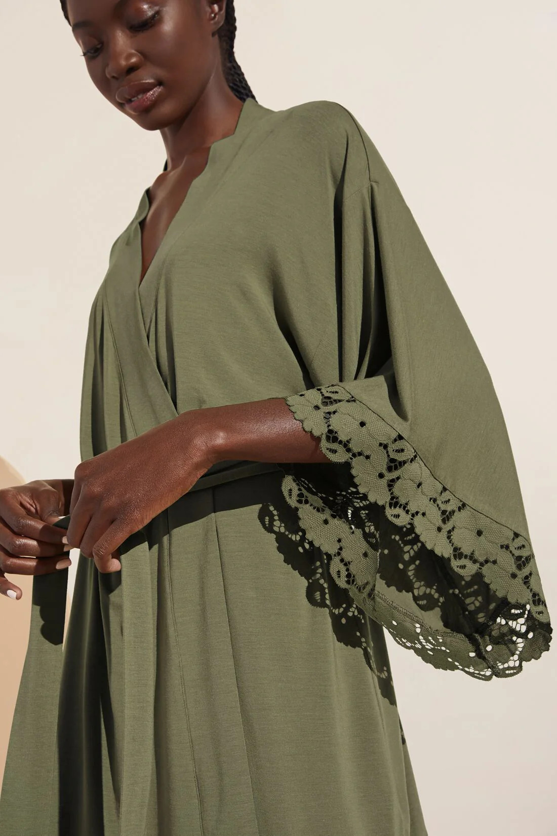 Naya TENCEL™ Modal Robe - Olive | Eberjey
