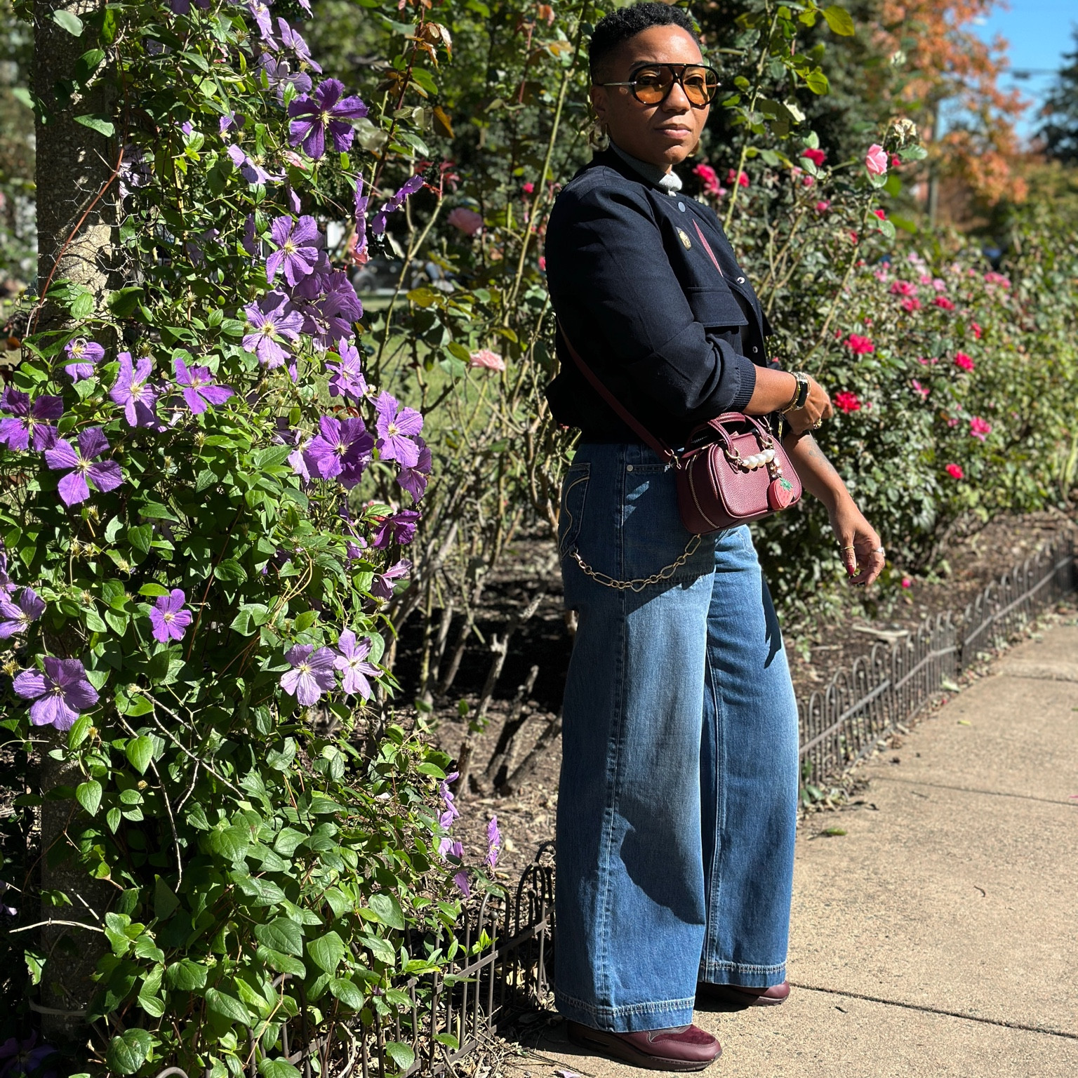 Easy to recreate sneaker style - I am wearing a size 30 (US 10) in the Gap x Cult Gaia jeans. Medium in the bomber jacket

#LTKFindsUnder100 #LTKOver40