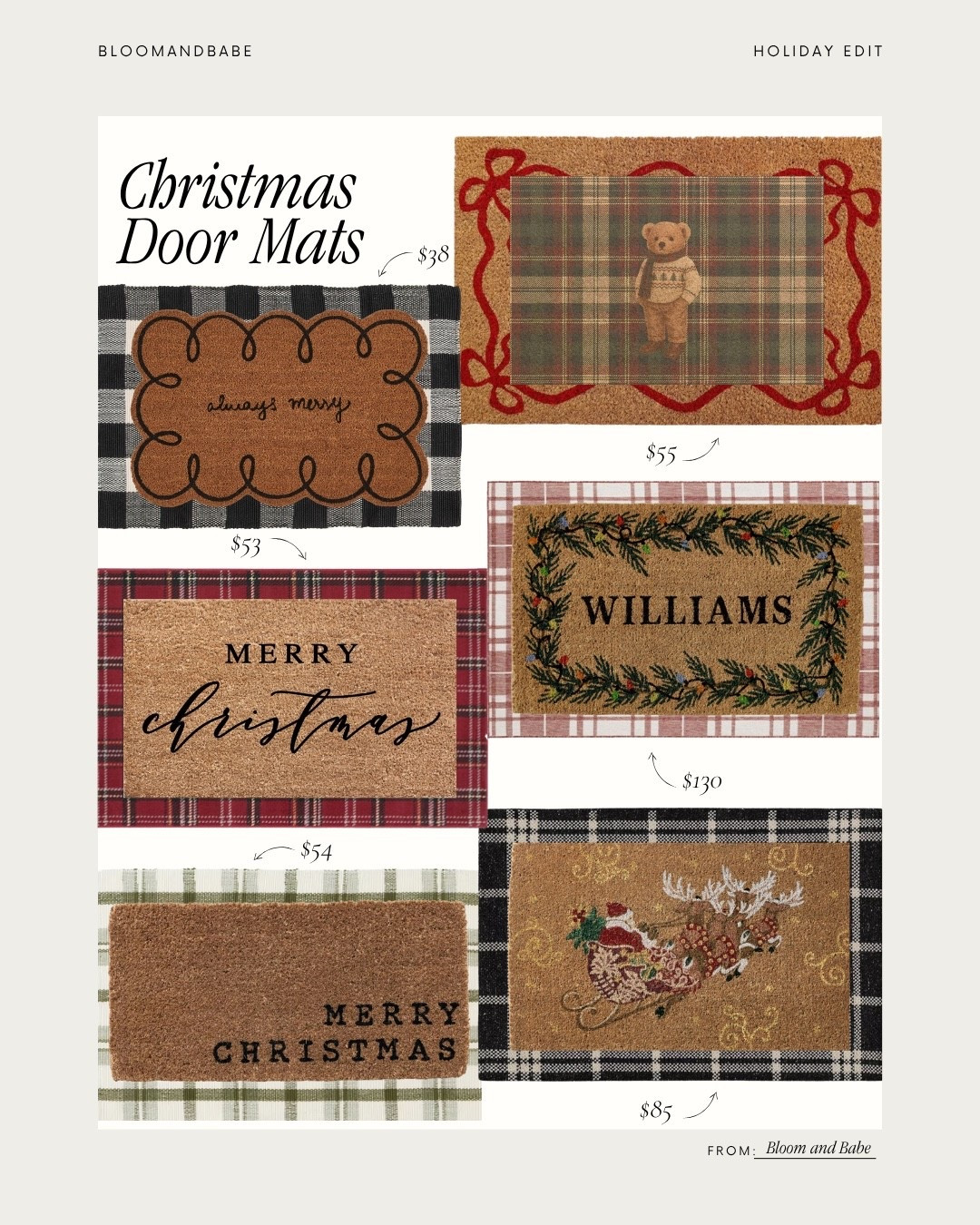 I can’t get enough of these Christmas doormats. They’re an easy way to make your home feel cozy and festive right from the doorstep.

#LTKHome #LTKSeasonal #LTKHoliday