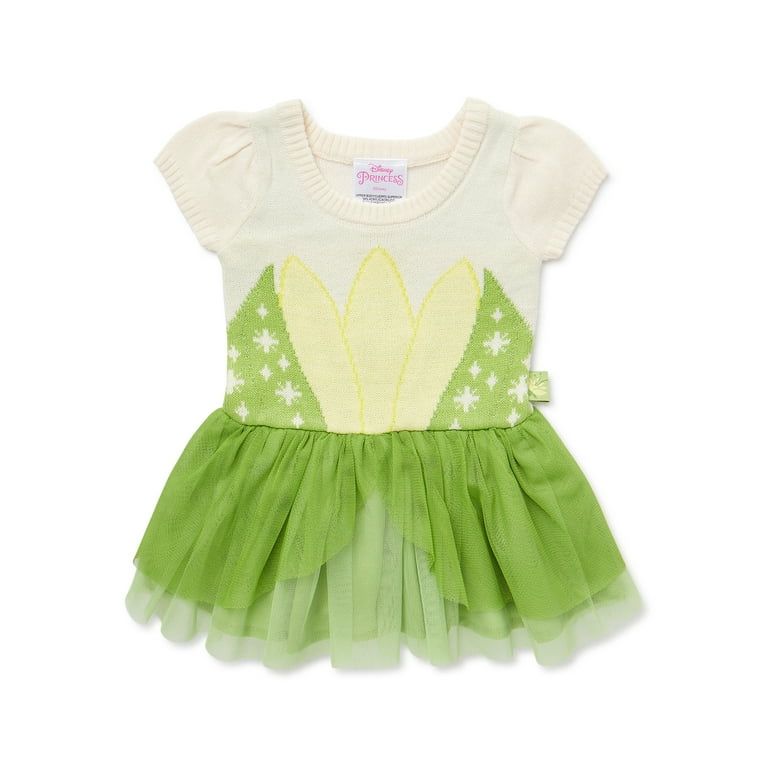 Baby Girls Tiana Cosplay Sweater Dress, Sizes 0/3M-6/9M | Walmart (US)