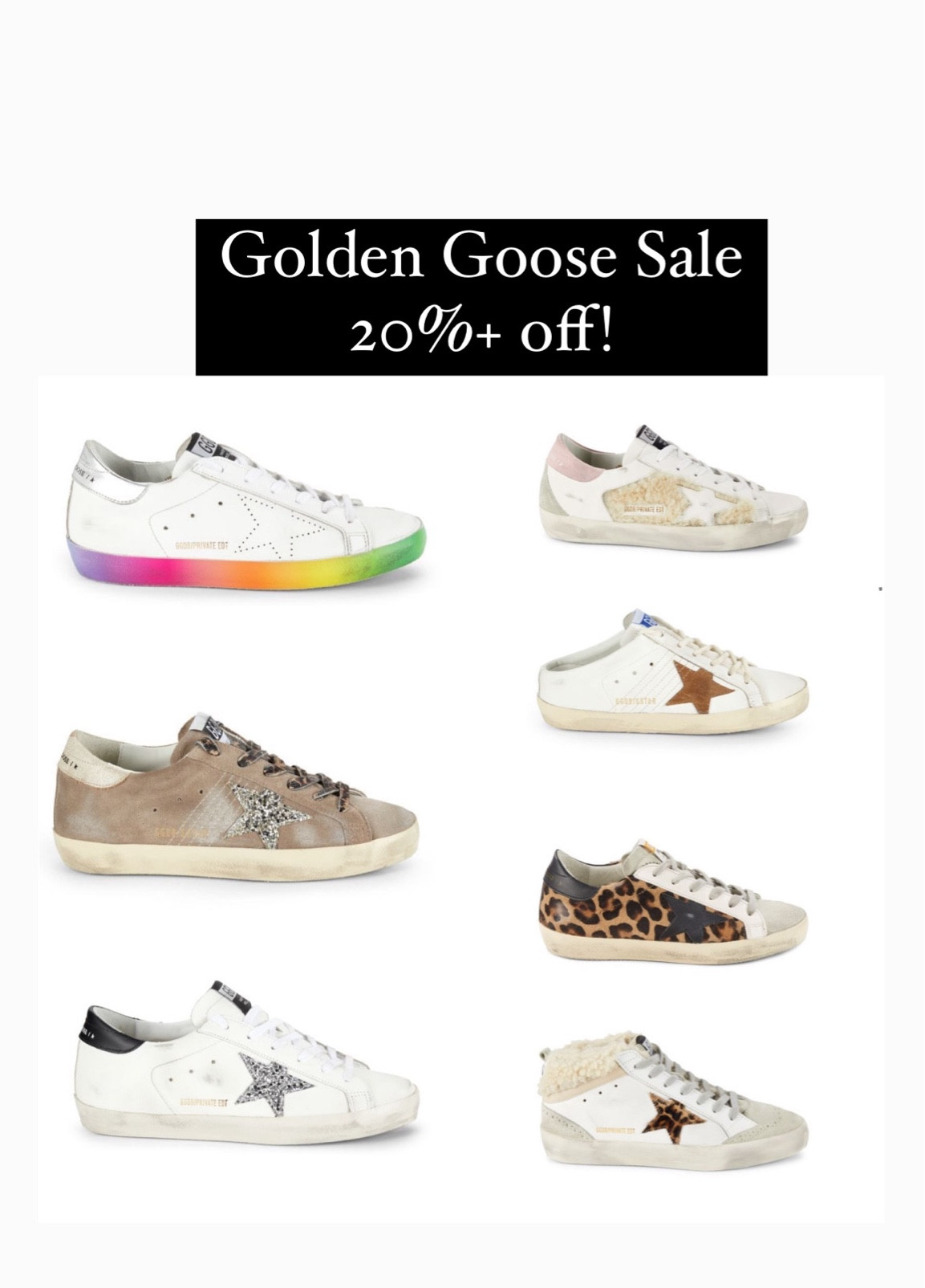 Golden Goose on sale!  Under $500 and over 20% off. More options on the site  

#LTKSaleAlert #LTKStyleTip #LTKShoeCrush