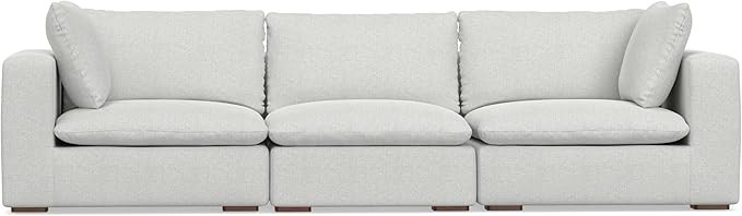SIMPLIHOME Jasmine 3-Seater Modular Sofa in Performance Fabric, Cloud Grey, 125-inches Wide, Hand... | Amazon (US)