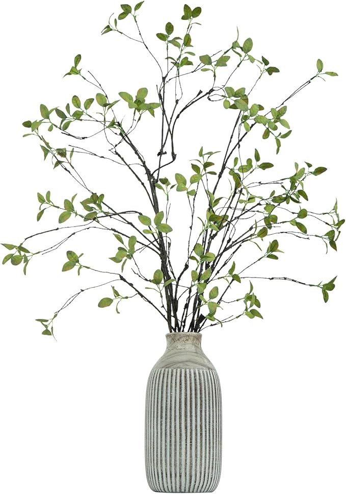 5pcs Artificial Ficus Branches 33.3 Inch Faux Ficus Stems Greenery Plants for Vase Filler Decorat... | Amazon (US)