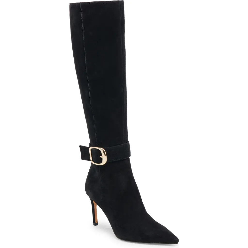 Dolce Vita Kinzy Knee High Boot in Onyx Suede at Nordstrom, Size 6.5 | Nordstrom