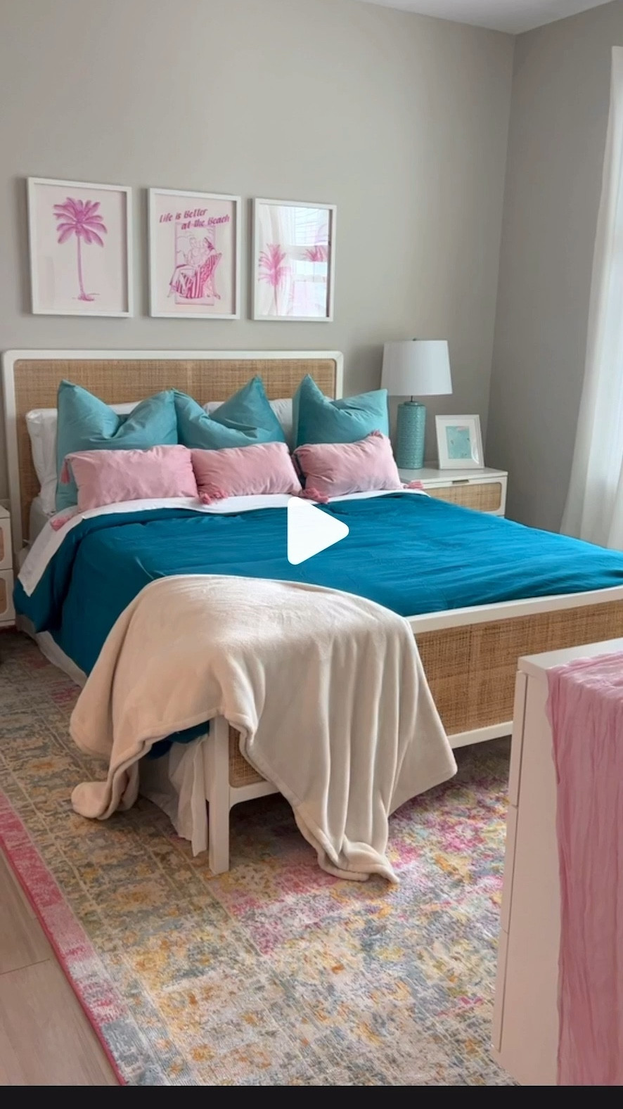 my finished master bedroom in my new beach house apartment. love playing around with all of the home decor. bedroom set from west elm! 🏡💗🏄‍♀️

#LTKHome