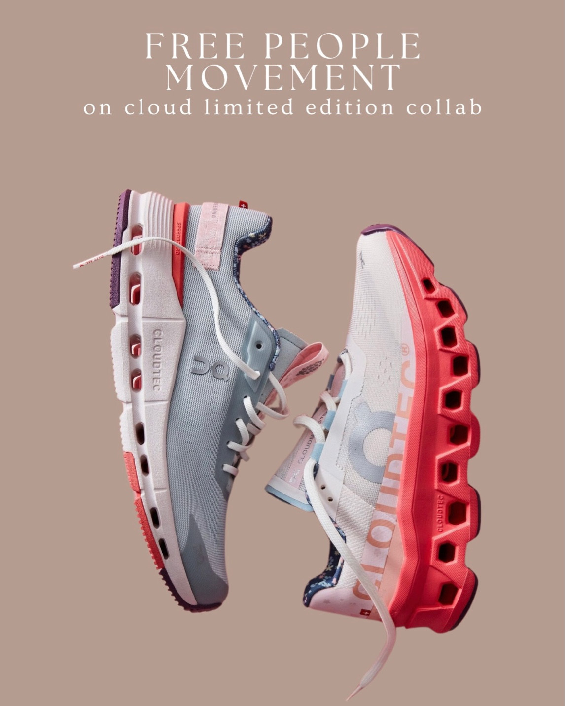 Free people movement x On cloud limited edition sneaker collab! They just released both of these! I bought the one on the right - the On Cloudmonster - but the Cloudnova form 2’s are gorg also!! Love sneaker collabs! 

#LTKActive #LTKFitness #LTKShoeCrush