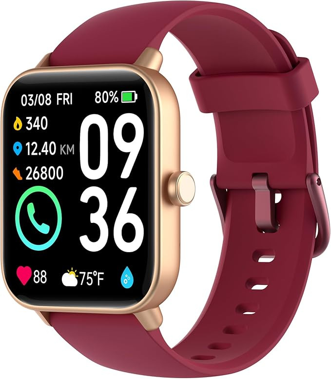 Smart Watch for Women,1.8"Fitness Watch(Answer/Make Call),Alexa Built-in, [24H Heart Rate Sleep B... | Amazon (US)