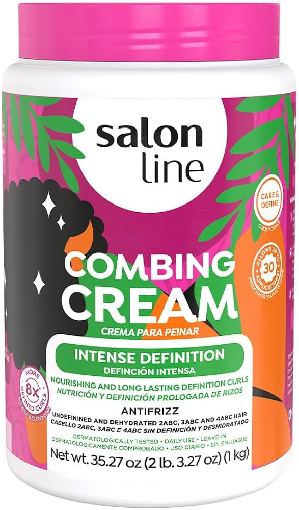 Salon Line, Hair Cream, Leave-In, Curl, Intense Definition Styling Cream, Wavy 35.27 Oz | Amazon (US)