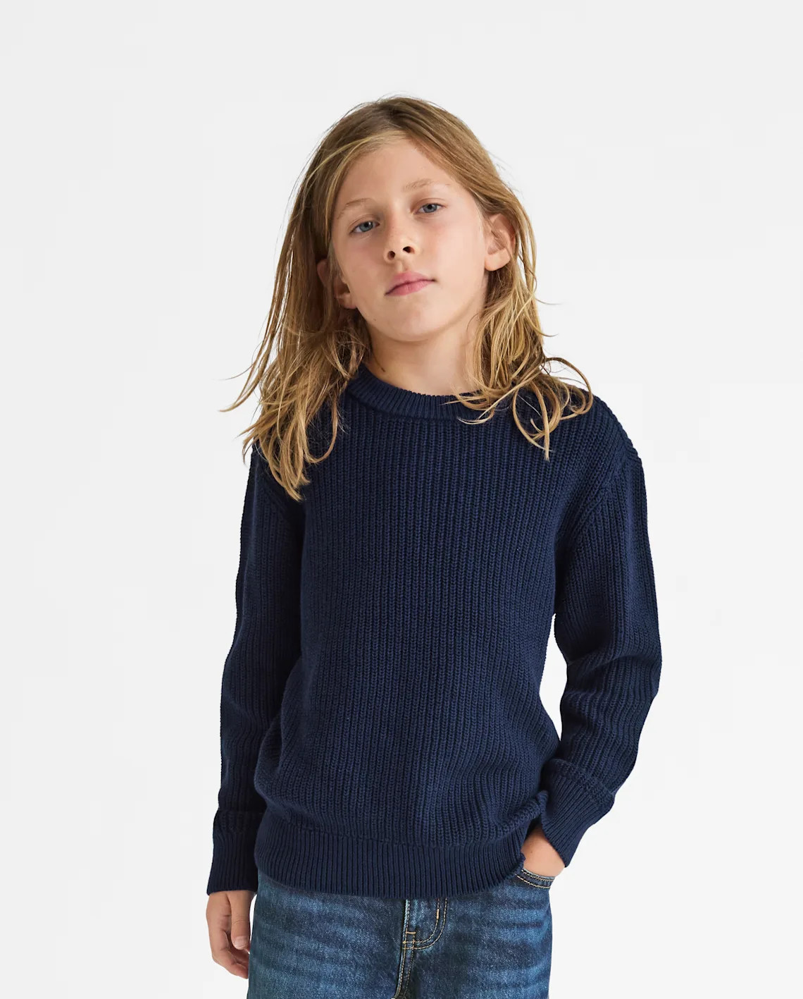 Boys Shaker Stitch Sweater - blue | The Children's Place