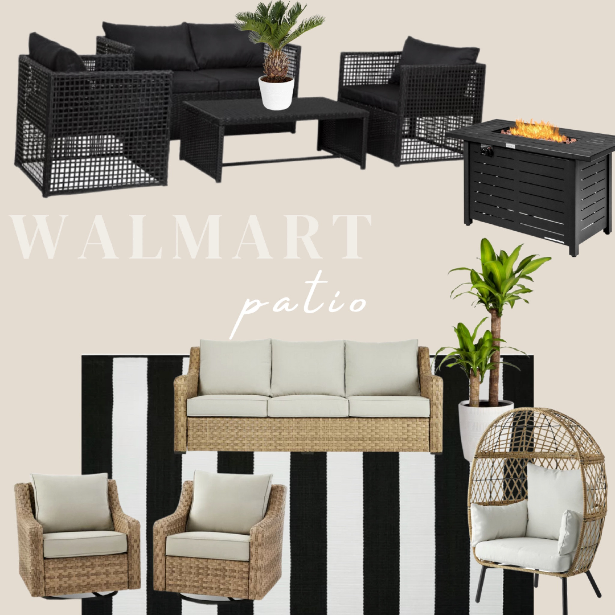 Spring time always gets me excited to redecorate the patio! Here is some Patio inspiration from Walmart. 

#patio #modernpatio #outdoorseating #backyard #outdoorvibes #neutralseating #outdoor #outdoorrug #blackpatiofurniture 

#LTKhome #LTKSeasonal