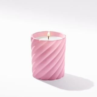 DY x BCRF Cable Classic Candle with Rose Scent in Pink Glass | David Yurman