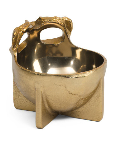 Skull Decorative Bowl, Gold | TJ Maxx