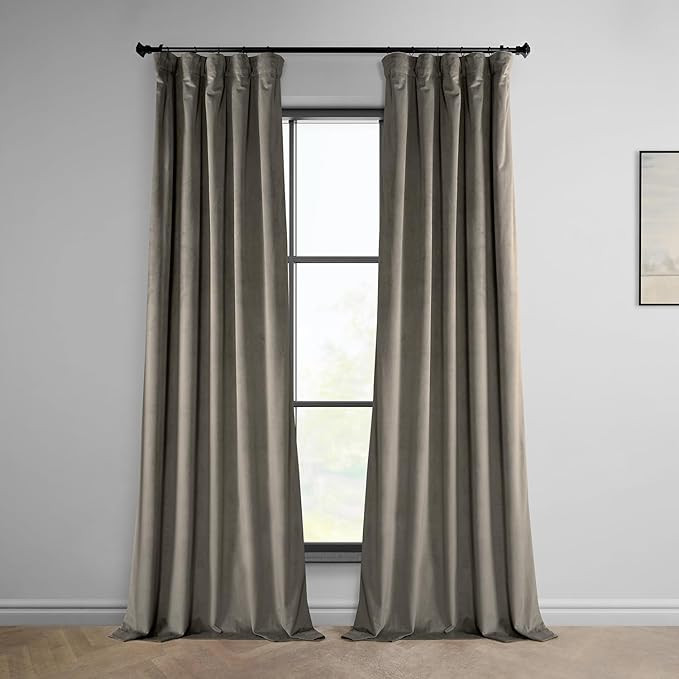 HPD Half Price Drapes Heritage Plush Velvet Curtains 96 Inches Long Room Darkening Curtains for B... | Amazon (US)