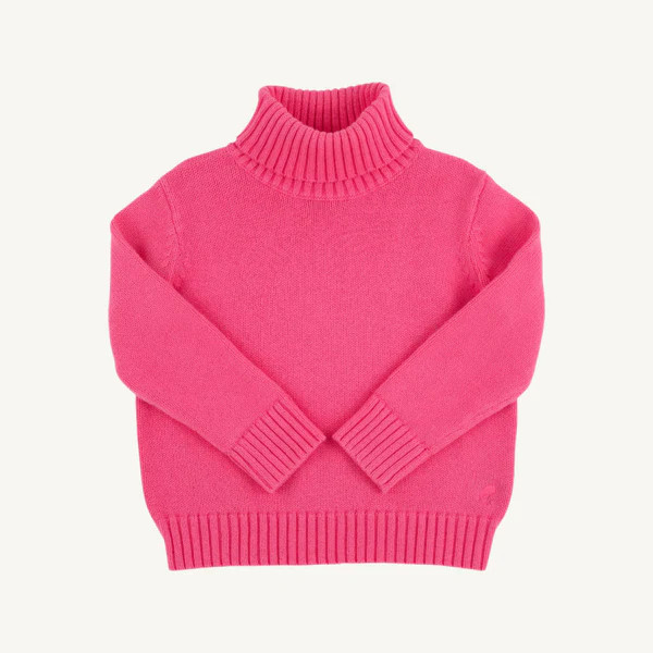 Townsend Turtleneck Sweater - Romany Rose with Romany Rose Stork | The Beaufort Bonnet Company