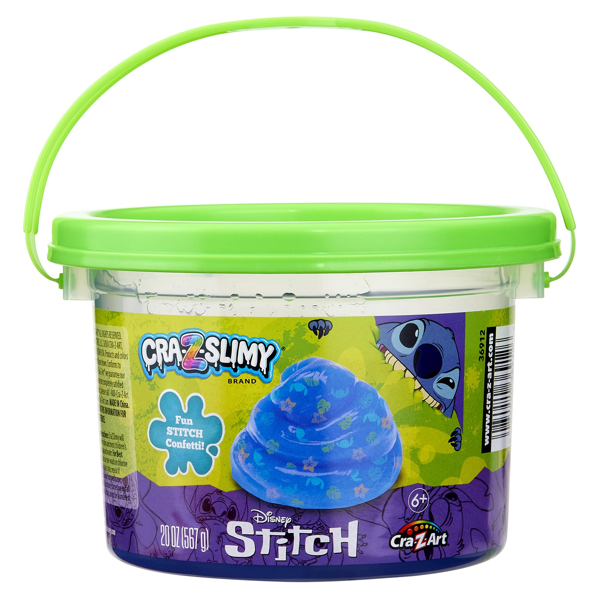 Stitch CRA-Z-Slimy 20oz Pre-Made Slime Bucket, Vibrant Blue CRA-Z-Slimy Slime with Confetti Mix-I... | Amazon (US)