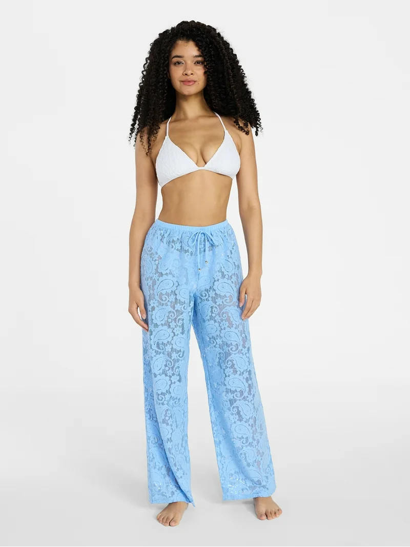 No Boundaries Lace Pants Swim Coverup, Women’s XXS-XXL | Walmart (US)