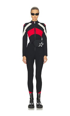 Perfect Moment Tignes Jumpsuit in Black, White, & Red from Revolve.com | Revolve Clothing (Global)