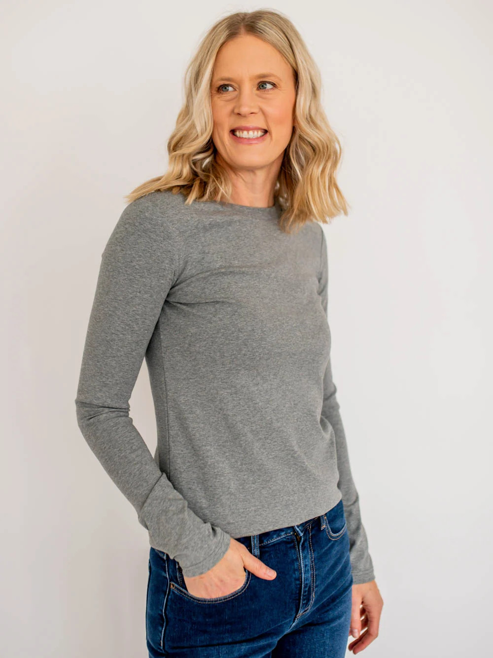 Crème de la Crème Tall Tee - Dark Grey | Amalli Talli