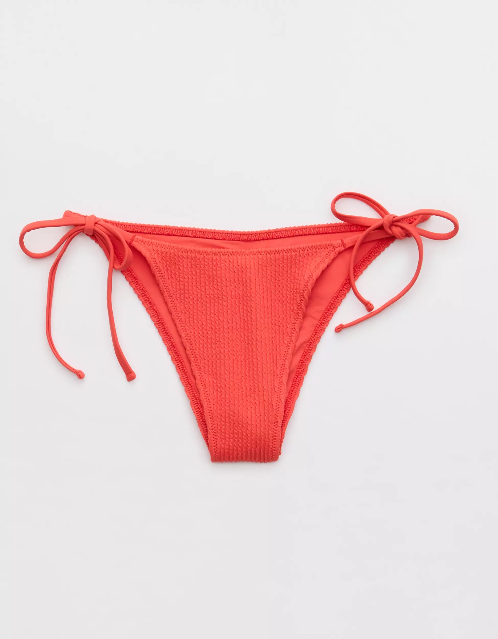 Aerie Crinkle Cheekiest Tie Bikini Bottom | Aerie