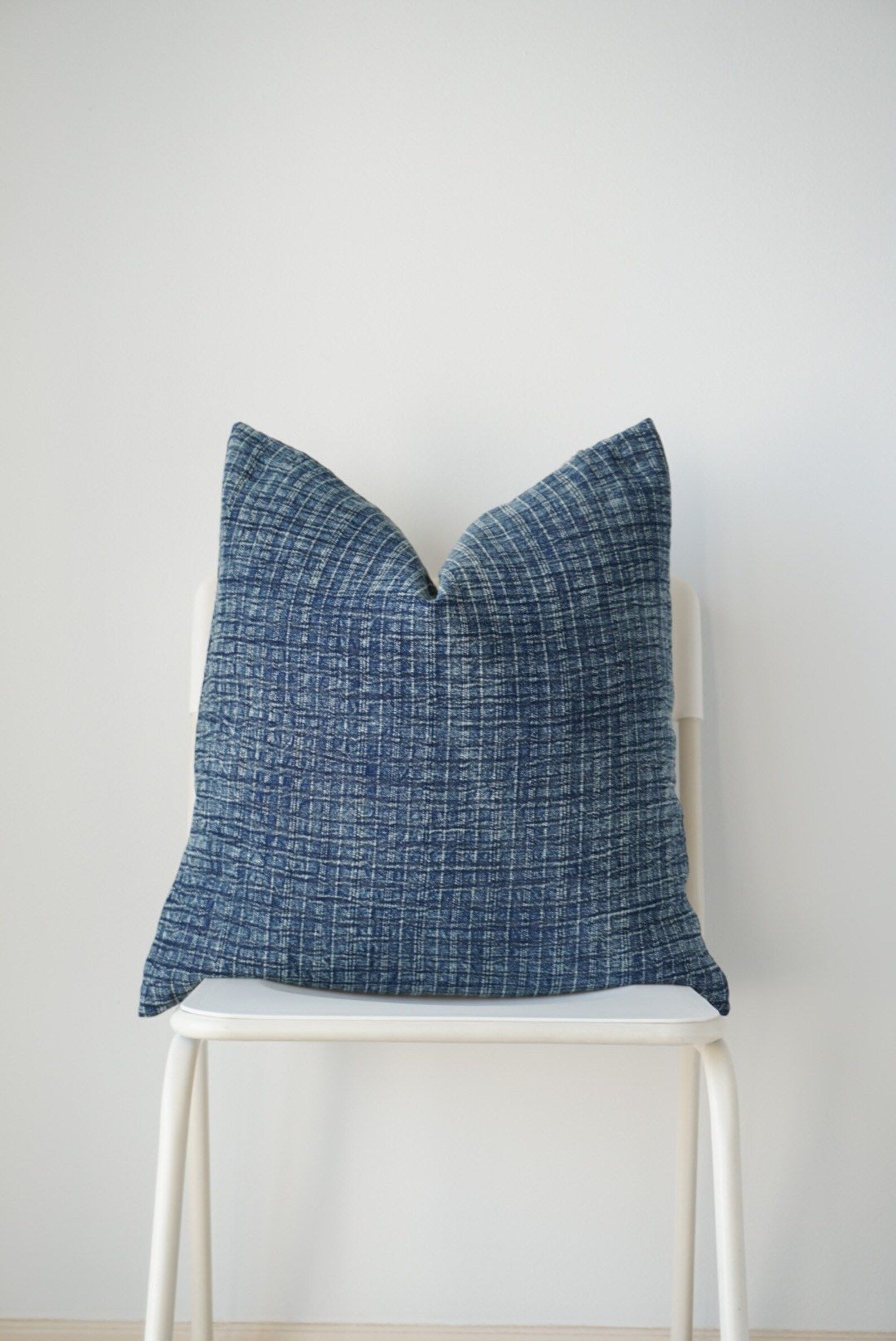 Blue navy hemp Woven Pillow Cover | Etsy | Etsy (UK)