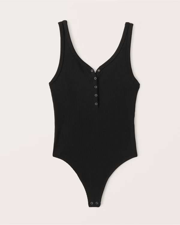 Women's Seamless Ribbed Henley Bodysuit | Women's Tops | Abercrombie.com | Abercrombie & Fitch (US)