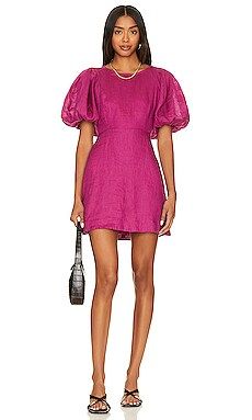 FAITHFULL THE BRAND Mai Mini Dress in Magenta from Revolve.com | Revolve Clothing (Global)