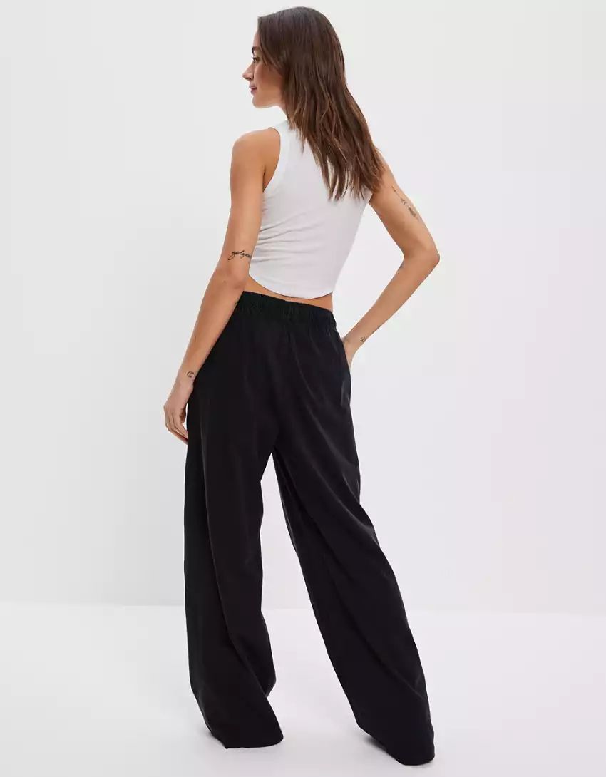 AE Sun Set Super High-Waisted Baggy Wide-Leg Knit Pant | American Eagle Outfitters (US & CA)