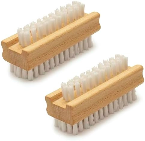 Konex Non-Slip Wooden Two-sided Hand and Nail Brush - Stiff Bristle Fingernail Brushes for Cleani... | Amazon (US)