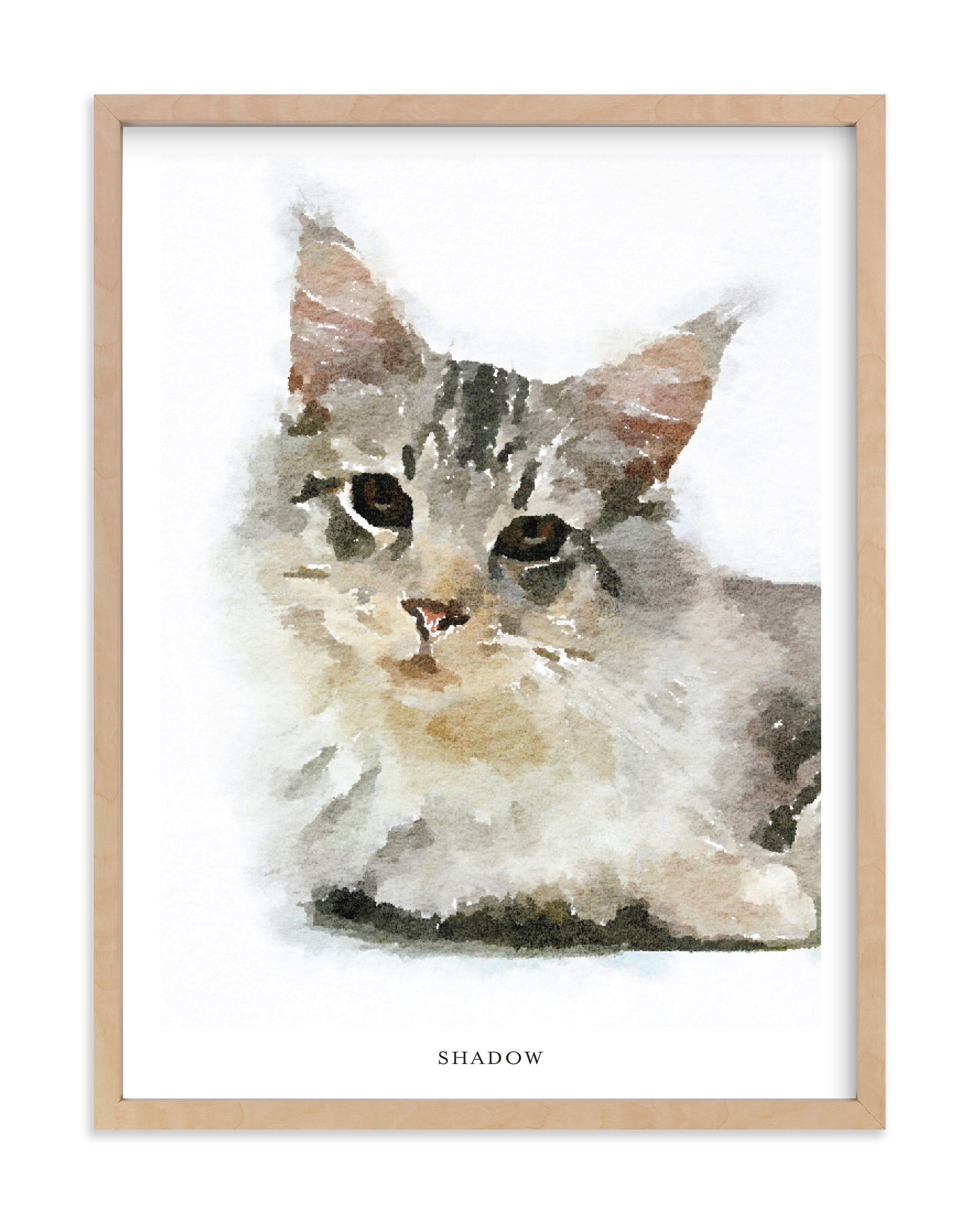 "Custom Pet Portrait with Text" - Drawn Digital Art by Minted. | Minted