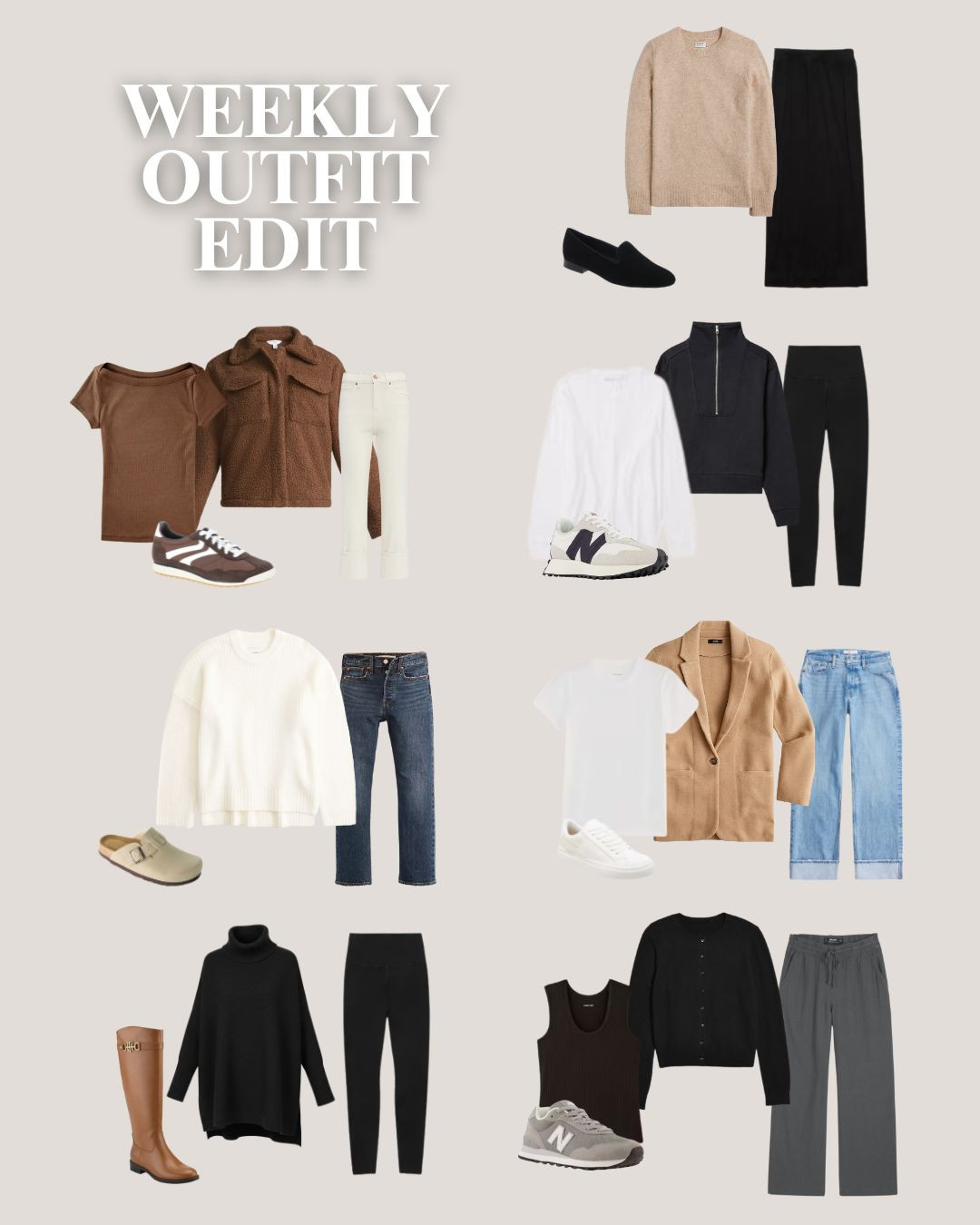 Week 9 outfits from the year round capsule 
