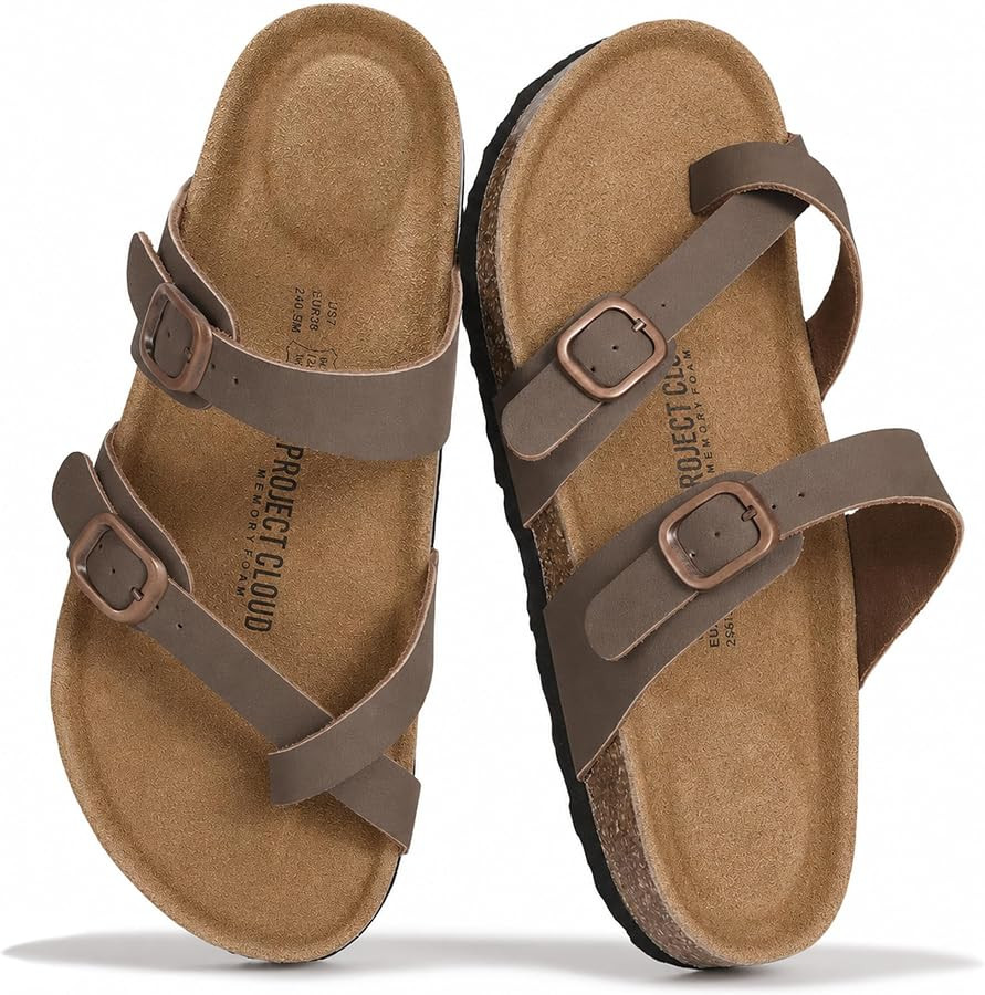 Project Cloud 100% Genuine Leather Womens Sandals Slides for Women (Lian) | Amazon (US)