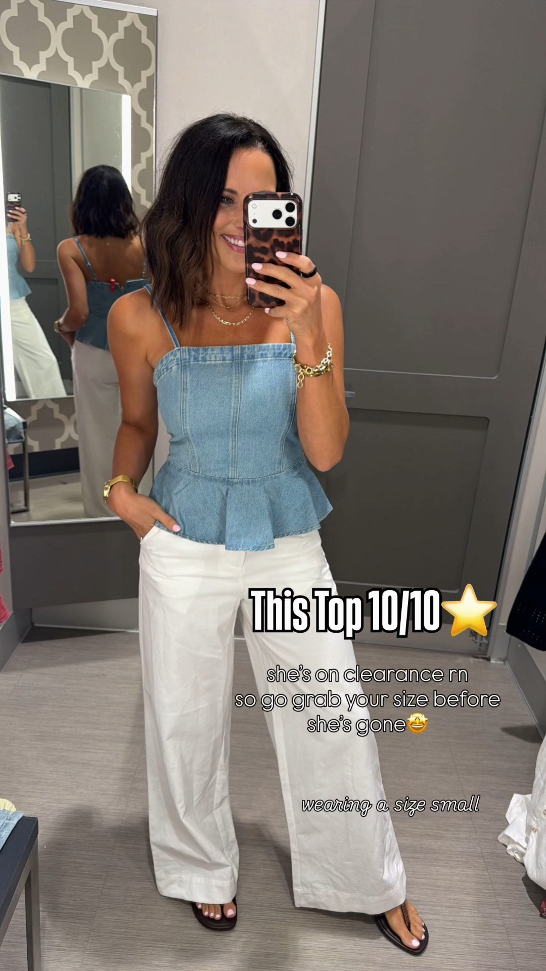 My favorite Target top is officially on clearance! 

Wearing a size small in the top.
5’3” for reference.

#TargetStyle #TargetFinds #TargetFashion #TargetClearance #SummerOutfit #AffordableFashion #WhitePants #DenimTop #EverydayStyle #LTKStyle