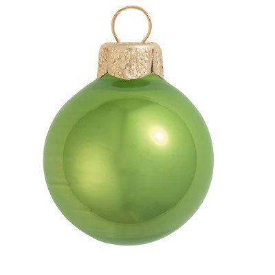 Northlight Pearl Finish Glass Christmas Ball Ornaments - 2.75" (70mm) - Lime Green- 12ct | Target