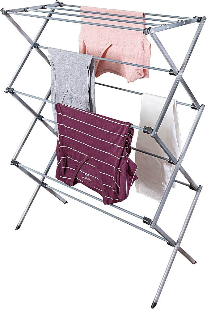 Honey-Can-Do Oversize Collapsible Clothes Drying Rack DRY-09066 Silver, 50 lbs | Amazon (US)
