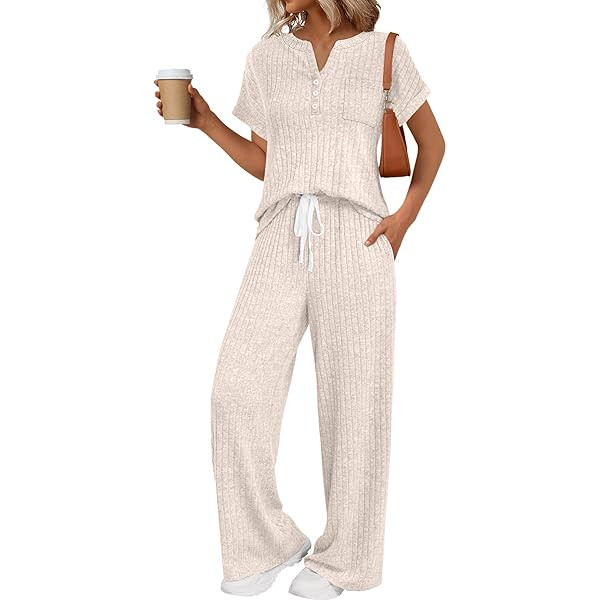LILLUSORY Womens 2 Piece Lounge Sets 2026 Summer Vacation Outfits Airport Travel Resort Wear Beach Matching Spring Sweatsuit | Amazon (US)