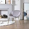 Guyou Modern Velvet Living Room Chair, Accent Chair with Metal Legs, Shell Upholstered Vanity Cha... | Amazon (US)