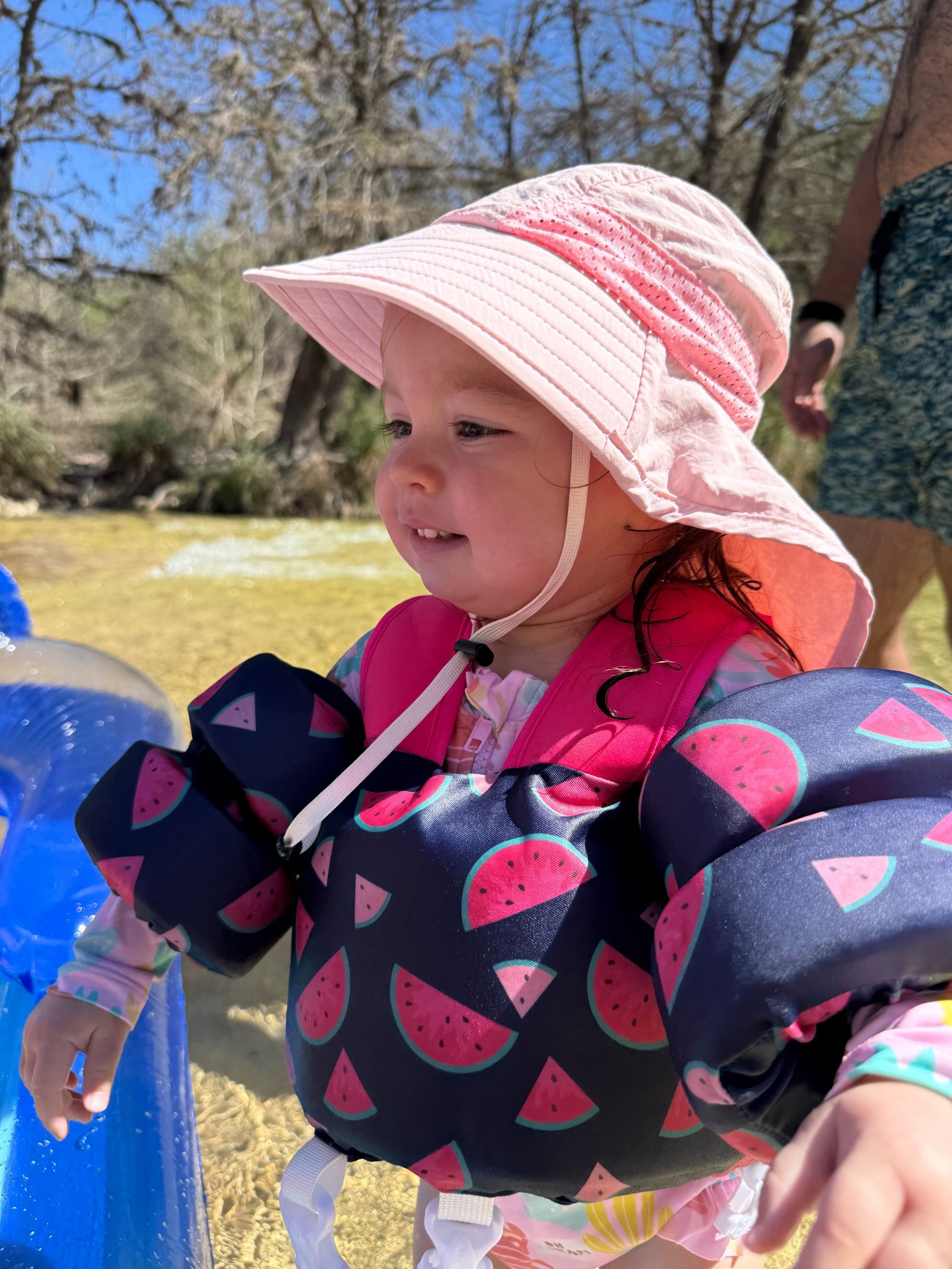 Toddler water essentials!

This toddler floaty was INCREDIBLE! It is a stretchy material (not that rough cheap stuff) so she loved it and was very comfortable. Floatation quality and detachable between the legs harness were what sold me, and I'm so glad this is the one we picked!

We've had these hats since she was born. SPF protection (for her neck too) and don't flop down in her face when they get wet! So many cute design options! 

Also linking some of our favorite SPF swimmies to protect those little arms! 
 

 #LTKSeasonal #LTKBaby #LTKKids